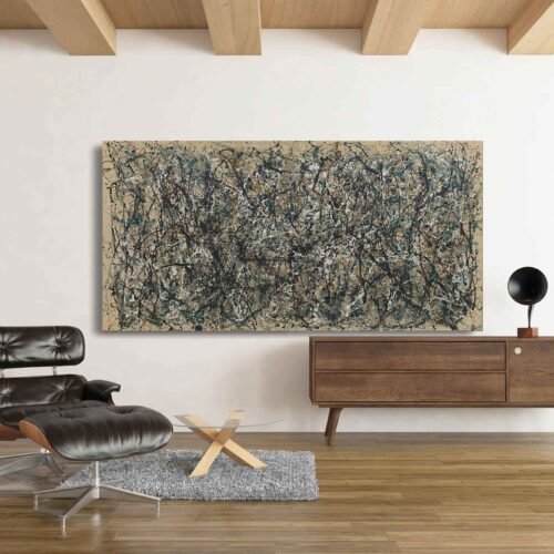 Bold and Expressive Abstract Wall Art - Unique Wall Art Prints in the Style of Jackson Pollock. Elevate your home with expressive Jackson Pollock-inspired wall art. These bold, large canvas prints bring dynamic energy and abstract style to any space, perfect for modern living rooms or bedrooms. Framed and ready to hang.