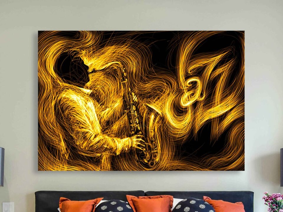 Jazz Singer Modern Wall Art - Framed Canvas Prints for Stylish Home Decor. Bring the rhythm of jazz into your home with this **Jazz Singer Modern Wall Art**. A stylish framed canvas print capturing the soulful essence of music, perfect for adding a sophisticated touch to any space. Ideal for music lovers and modern decor enthusiasts!