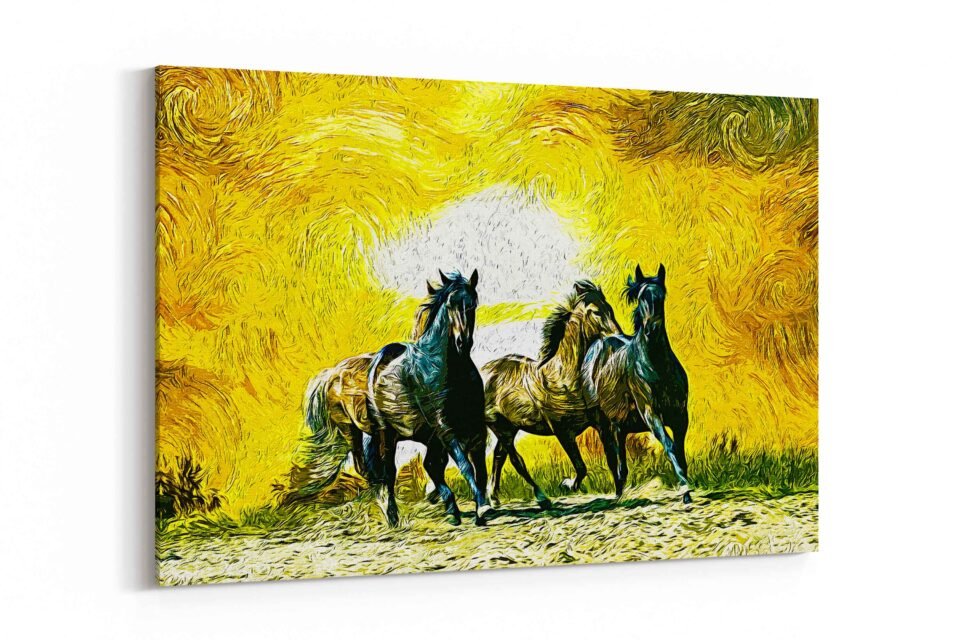 Running Horses Animal Art - Image 3