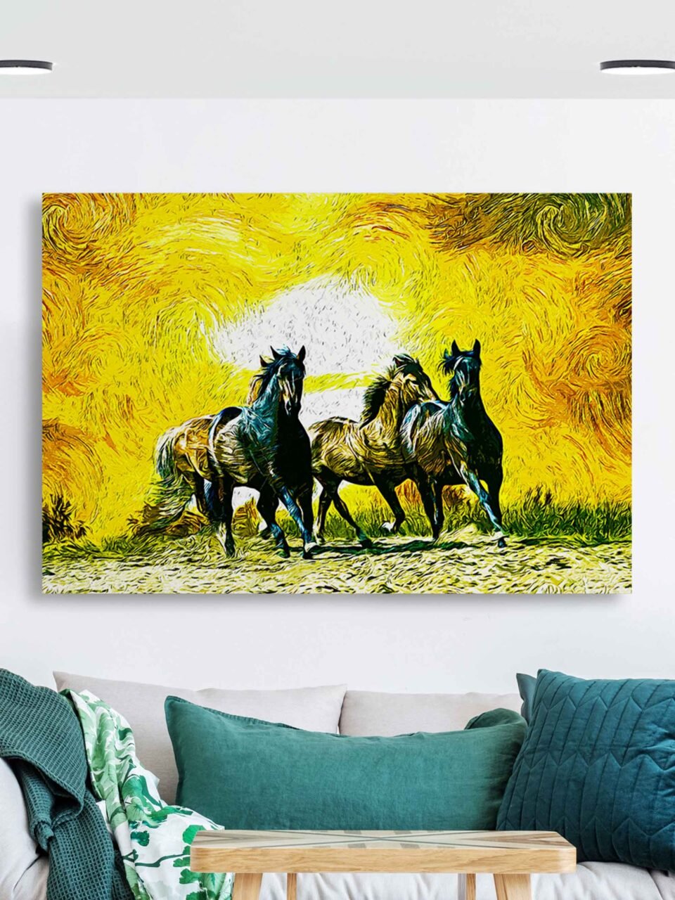 Running Horses Animal Art - Image 2